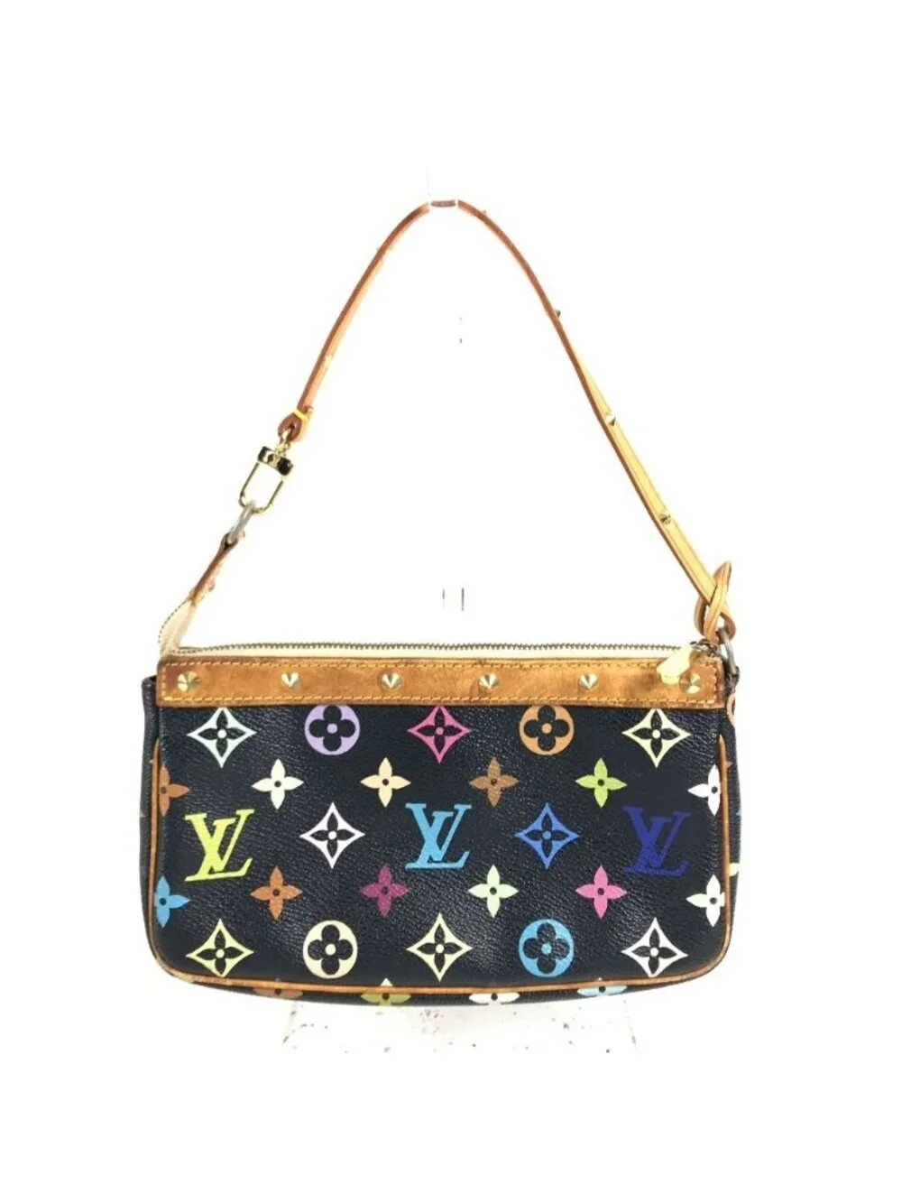 Louis Vuitton Shoulder Bag Pochette Soir Monogram Multicolor Canvas Noir Black